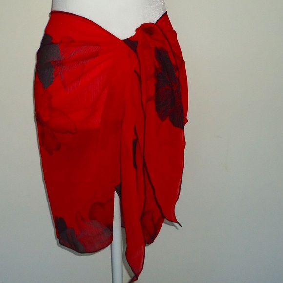 Ja Palapa Mini Sarong Short Gradient Ombre Chiffon Sheer Cover Up Wrap One size - Picture 1 of 7